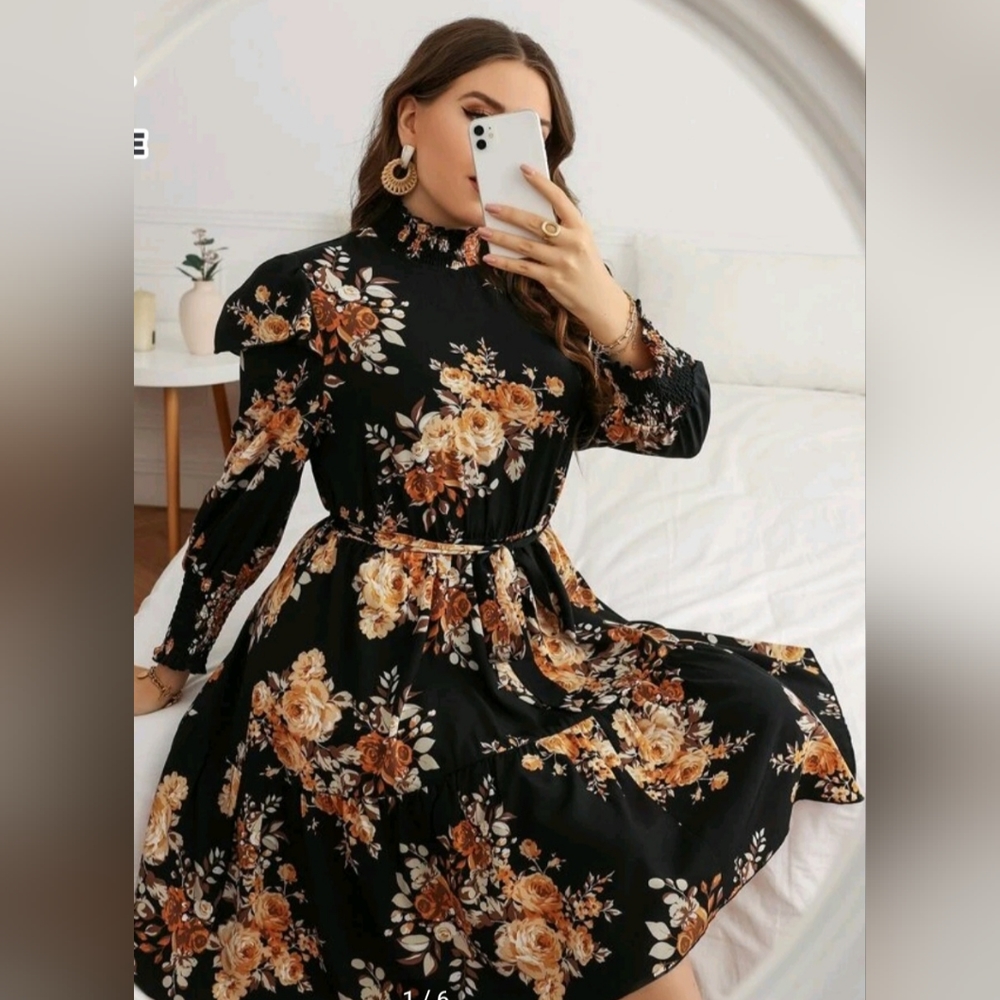 Midi floral dress